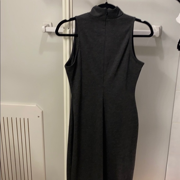 Grey collared zip up dress - Picture 4 of 6